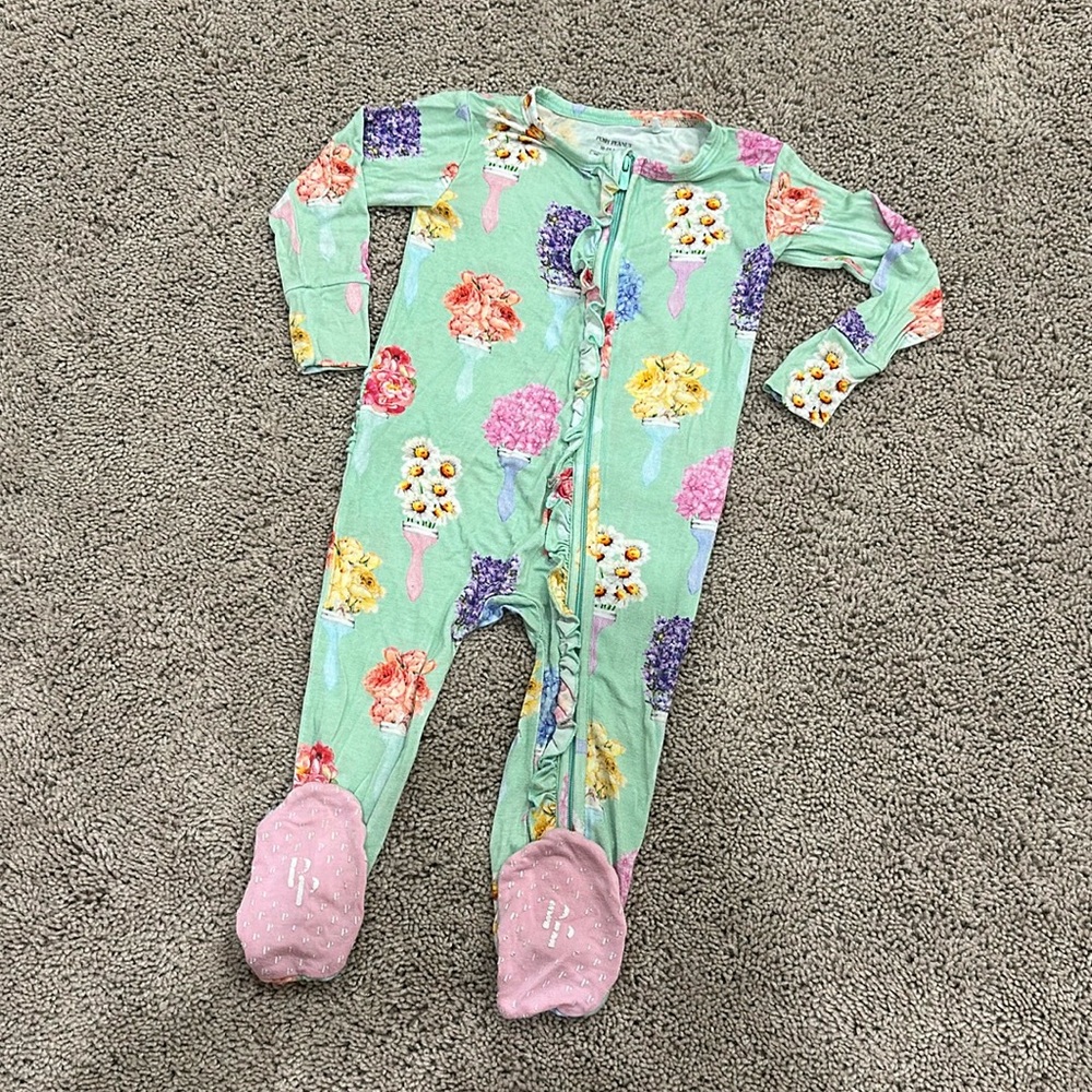 Posh Peanut | René - Floral Paintbrush Footie